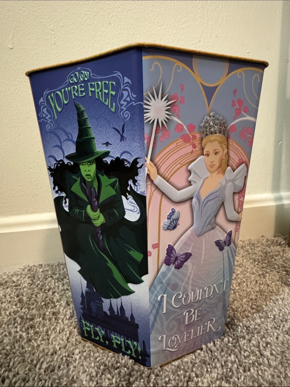 Wicked for good popcorn tin